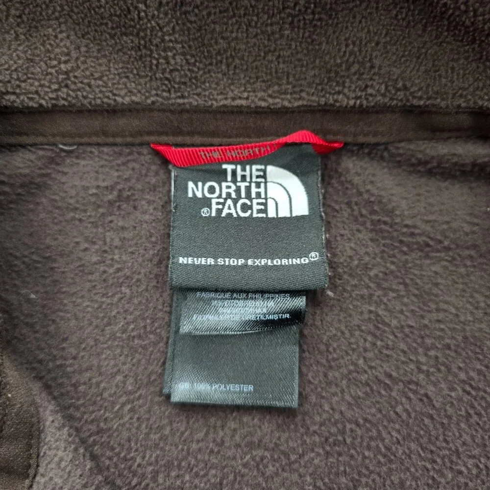 The North Face Sweatshirt‎ Mens Large Brown 1/4 Zip Fleece Pullover Outdoor